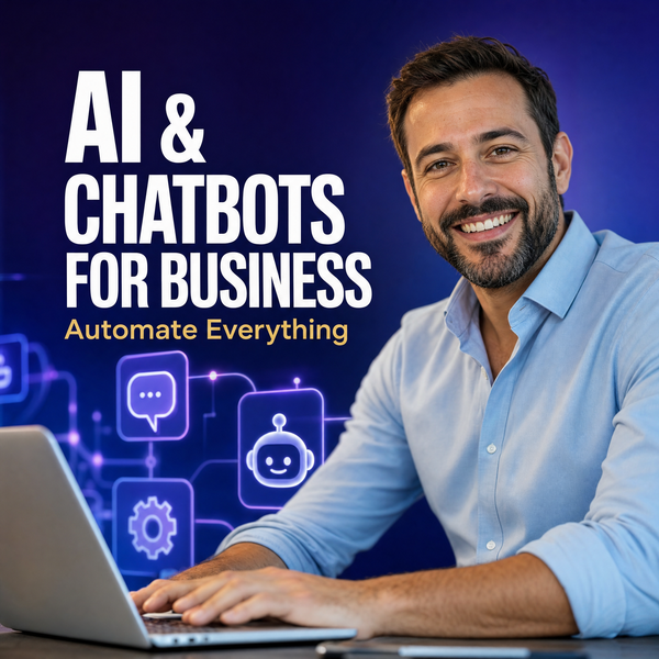 Use AI and ChatBots to Automate your Business course cover